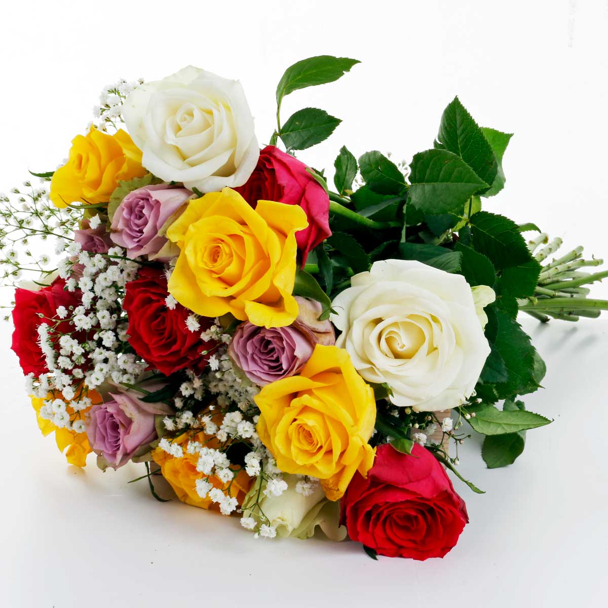 Parisian Mixed Roses Fresh Flowers Bouquet