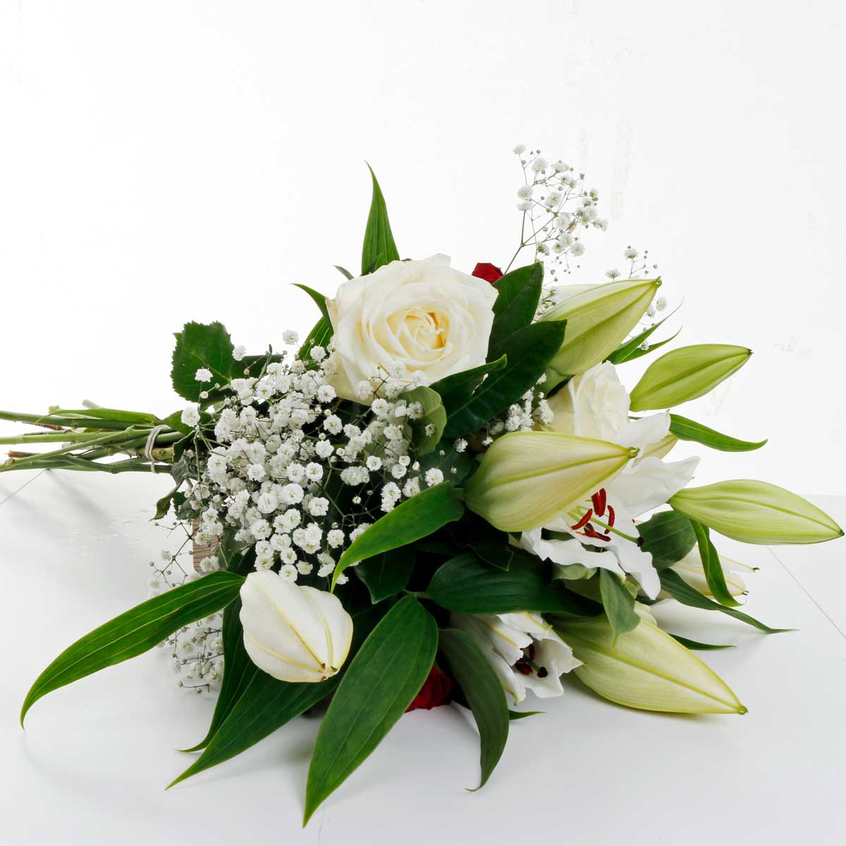 Lavish Lilies & Roses Fresh Flowers Bouquet